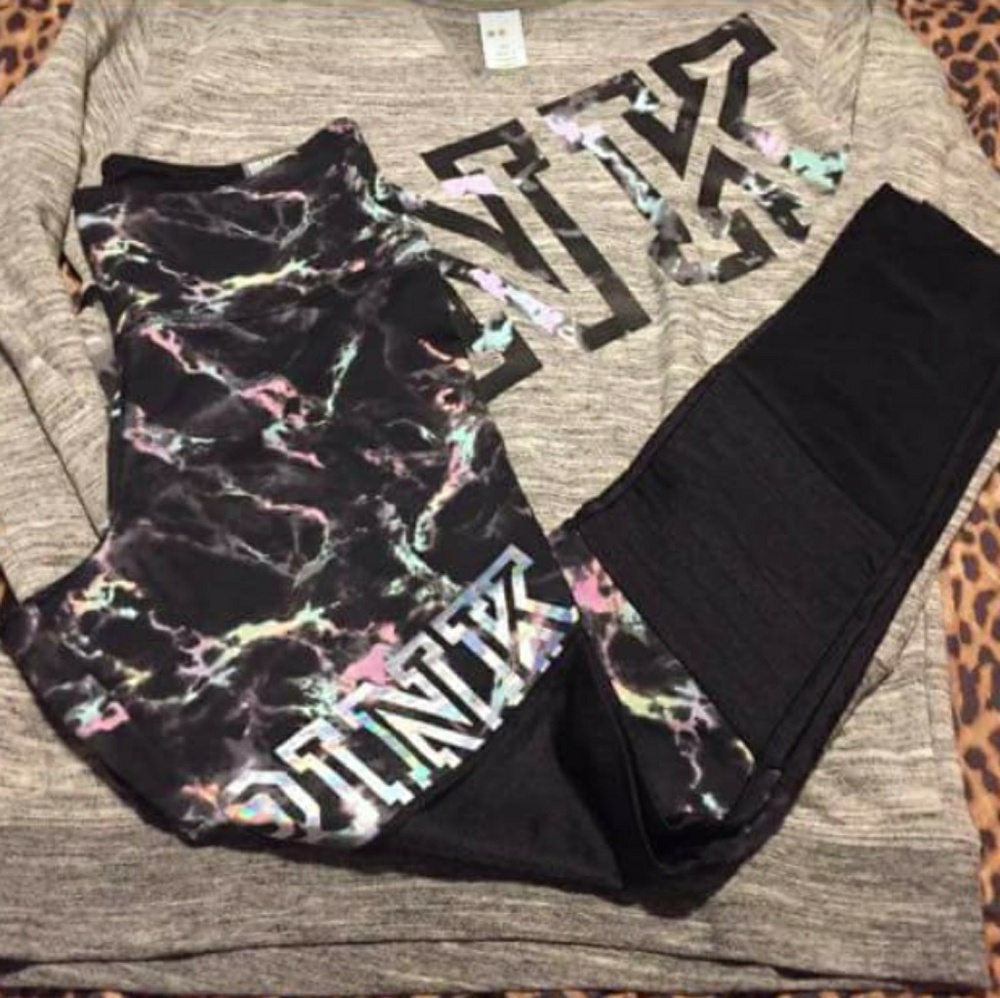 BNWT'S HTF VS PINK MARBLED OUTFIT
